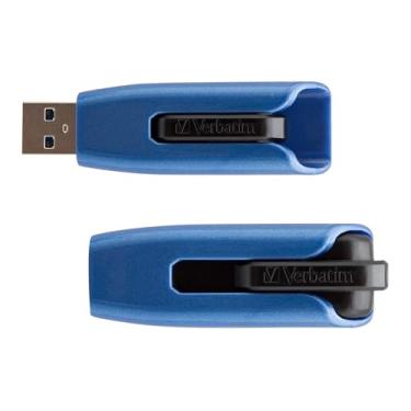 Imagem de Verbatim 128 GB USB 3.0 Store 'n' Go V3 Max Flash Drive - Sem tampa e compatível com PC/Mac - azul