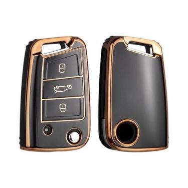 Imagem de Capa De Proteção Para Chave De Carro Em Couro TPU Para VW Volkswagen G