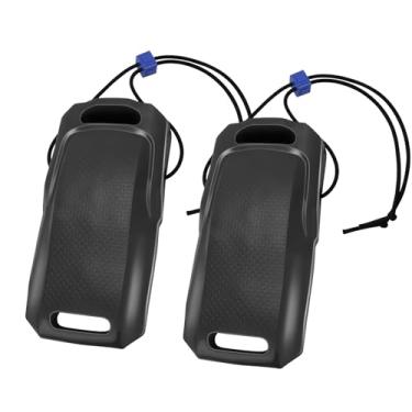 Imagem de Accskzo Pacote com 2 para-lamas de barco para ancoragem, para-choques de barco pontão de EVA premium com corda de bloqueio integrada, ajuste universal para iates, robalo, esqui, barco Jon e mais