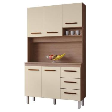 Imagem de Kit Cozinha 5P 3G 120 cm Vitoria Mobbs