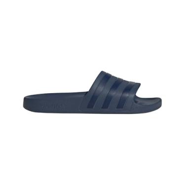 Imagem de adidas Sandália Unissex Adilette Aqua Slide, Tinta Pré-Amada/Azul Escuro/Tinta Pré-Amada, Masculino 10