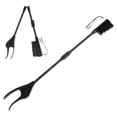 Imagem de Cabo longo retrátil de 35,8 a 60,5 cm para idosos, dispositivo de assistência de sapatos para tênis, funil de sapato estendido, Preto, Large