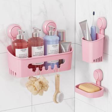 Imagem de Conjunto de ventosas Shower Caddy LEVERLOC, organizador de banheiro, r