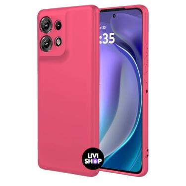 Imagem de Capa Case Capinha Compatível EDGE 60 fusion Silicone Com Bordas Elevadas Aveludada Forro Premium (ROSA CHICLETE)