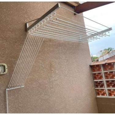 Imagem de Varal individual de parede 6 varetas 100cm - Plus varais