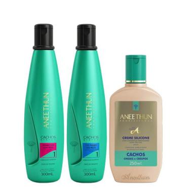 Imagem de Aneethun Cachos System Kit Shampoo Low Poo Condicionador Co-Wash No Po