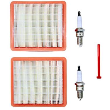 Imagem de Compatível com filtro de ar para cortador de grama Honda GCV160 GVC 190 17211-ZL8-023 17231-Z0L-050 adequado para cortador de grama Honda GCV160 170 4 peças (2 filtros de ar + 2 velas de ignição + 1