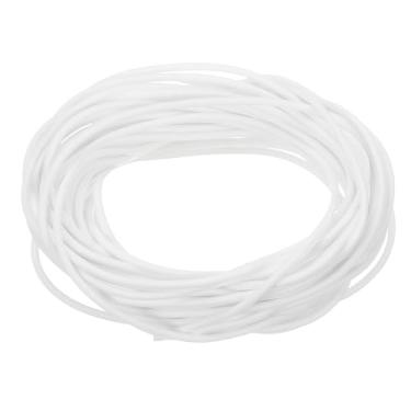 Imagem de Tira de vedação de espuma de silicone, 1,5 mm (0,06") diâmetro 8 metros (26,25 pés) longa esponja borracha vedação climática cordão de borracha redondo sólido para máquinas e indústrias, branco