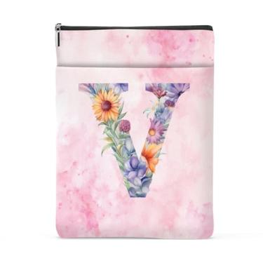 Imagem de Capa de livro à prova d'água retrô floral bolsa protetora presentes de aniversário para mulheres leitoras professora sobrinha acessórios bibliófilos clube do livro - 37