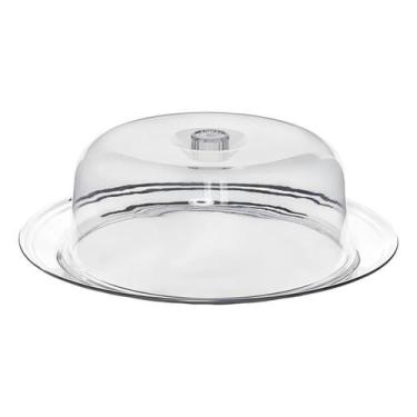 Imagem de Porta Bolos View Com Prato Base Inox Boleira Cúpula Acrílico - Kadê