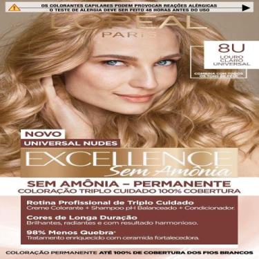 Imagem de Tinta de Cabelo Imédia 8u Louro Claro Universal Sem Amônia - Loréal Im