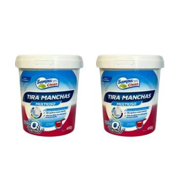 Imagem de Kit 2 Tira Manchas Multiuso Sampa Clean 450g O2