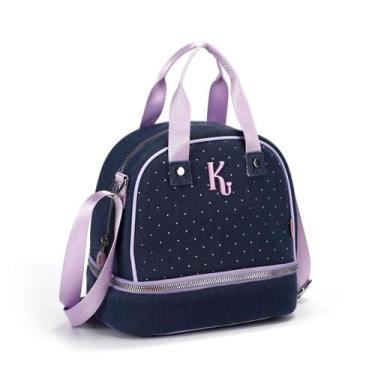 Imagem de Lancheira Térmica Kika Juvenil Jeans C/pedrinhas 2 Divisória - D Prese