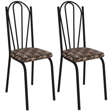 Imagem de Kit 2 Cadeiras Tubular Europa 121 Preto ARTEF