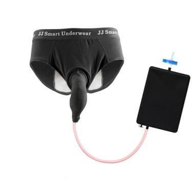 Imagem de UrinEbhq Mictórios vestíveis para jarra de xixi masculina, de silicone, respirável e à prova de vazamento, ultrafina, à prova de derramamento, adequado para uso em pé (masculino-cinza-2GG)