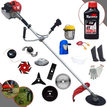 Imagem de Roçadeira Anmax Cg430p 2hp 43cc 8 Em 1 + Epi + Óleo Toyama