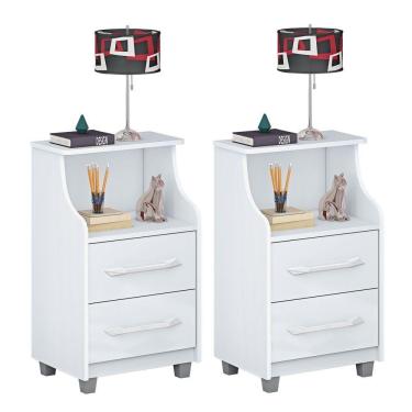 Imagem de Conjunto 2 Mesa de cabeceira Ipiguá Branco