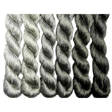 Imagem de RUSHIGUAN 100% pura natureza amoreira fio de seda acessório de joias flores artificiais ponto cruz bordado fio diy kits de costura 6 cores gradientes 110 m cada (2)