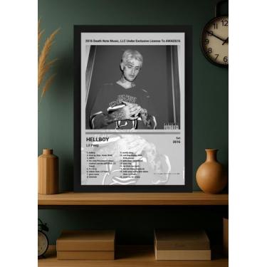 Imagem de Quadro Decorativo Lil Peep HELLBOY (B&W) Com Vidro e Moldura Tamanho:2