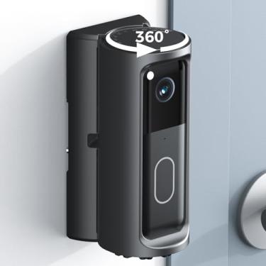 Imagem de KERZEAT Suporte de campainha Blink ajustável, ângulo de 360° compatível com campainha de vídeo Blink (modelo 2025), suporte de câmera sem perfuração para casa, apartamento e dormitório (suporte