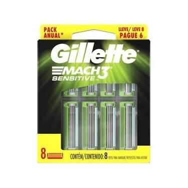 Imagem de Carga para Aparelho de Barbear Gillette Mach3 Sensitive Leve 8 Pague 6