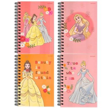 Imagem de Caderno Espiral Capa Dura - 80 Folhas - Princesas Disney - StarSchool 