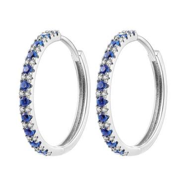 Imagem de Brinco de argola de prata 925 para mulheres pendientes lua sol brincos