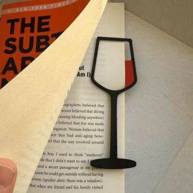 Imagem de Marcador Pagina Livro Caderno VINHO BOOKMARK Criativo Leitura Divertid