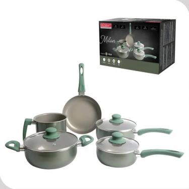 Imagem de Jogo de Panelas Hauskraft Milan Indução 5 Peças Revestimento Cerâmico 