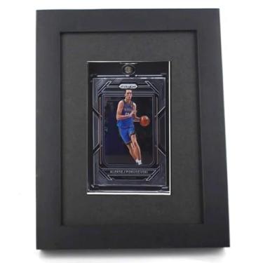 Imagem de CHUNHUI Expositor De Cartas Colecionáveis, Estojo Para Exposição Cartas, Moldura 8" X 6", Vidro Hd Madeira Maciça, Suporte Coleção (Preto)