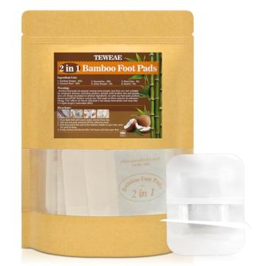 Imagem de TEWEAE Almofadas de pé 2 em 1, rasgos e uso - 64 almofadas - Almofada de bambu natural premium e casca de coco em pó Goodnight para homens e mulheres