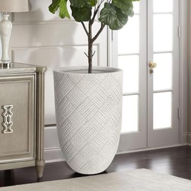 Imagem de Oakrain Vaso rústico grande de 44,7 cm, vaso decorativo minimalista, vaso alto de fazenda para decoração de casa, sala de estar, cozinha, decoração de prateleira, entrada, decoração de mesa