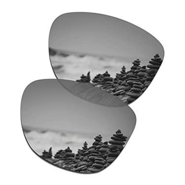 Imagem de SmartVLT Lentes de substituição masculinas de titânio prata para óculos de sol Oakley Forehand OO9179