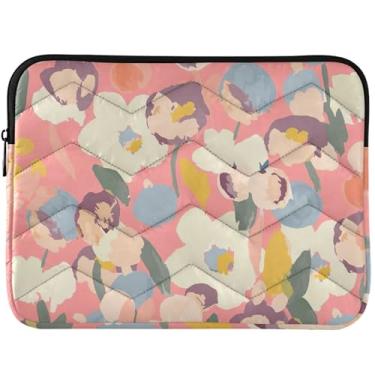 Imagem de Capas para laptop coloridas florais rosas fofas para MacBook 13 polegadas capa protetora para notebook capa universal 13-14 polegadas