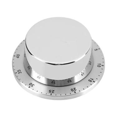 Imagem de Temporizador De Cozinha Em Aço Inoxidável ABS, Relógio Mecânico De Ala