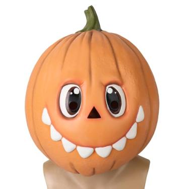 Imagem de Halloween Funny Pumpkin Head Mask for Adult Men & Women,Scary Creepy Halloween Costume Masquerade Party Latex decoration Props