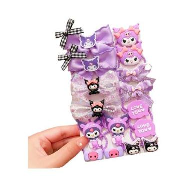 Imagem de Acessórios De Cabelo Cute Hello Kitty My Melody Kuromi 18 20 Peças Laç