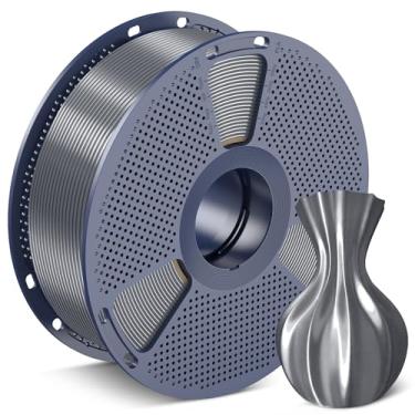 Imagem de SUNLU Filamento PLA de seda 1,75 mm, filamento de impressora 3D PLA brilhante bem enrolado, precisão dimensional +/- 0,02 mm, serve na maioria das impressoras 3D, boa embalagem a vácuo, carretel de 1