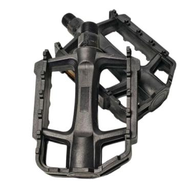 Imagem de Pedais de bicicleta com rolamentos de esferas 9/16 polegadas pedais de bicicleta antiderrapante refletivo pedal de bicicleta de ciclismo para bicicleta Mountain Cruiser (preto)