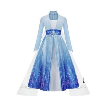 Imagem de Fantasia De Princesa Elsa Frozen Para Meninas, Vestido De Manga Longa 