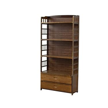 Imagem de Armário lateral para sofá, prateleira de mesa de centro de madeira maciça, rack de armazenamento para quarto e escritório em casa ( 【 3 camadas 52 x 25 x 81 cm) ()