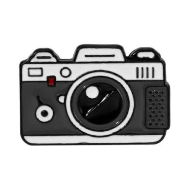 Imagem de Broche De Esmalte Vintage Retrô De Câmera Para Amantes De Fotografia, 