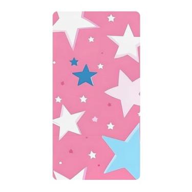 Imagem de xigua Lençol de berço de algodão Blue Stars para meninas e meninos, macio e respirável, adequado para berço padrão e cama de criança pequena