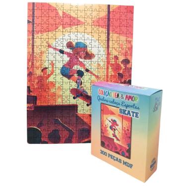 Imagem de Quebra-Cabeça Esportes Skate Para Autistas 300 Peças