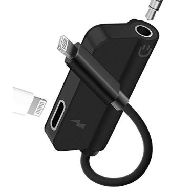 Imagem de Adaptador de carregador auxiliar para iPhone (2 em 1) Lightning para conector de 3,5 mm, divisor de fone de ouvido, cabo de áudio, dongle para Apple MFI certificado conversor de carregamento para