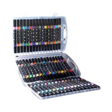 Imagem de Conjunto De Marcadores Acrílicos Com Glitter De Ponta Dupla 24/48/96 C