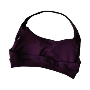 Imagem de Sutiã Esportivo Feminino De Alto Suporte, Sem Costura, Halter, Com Efe