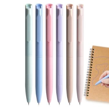 Imagem de Canetas de gel para diário – Conjunto de canetas coloridas de tinta de secagem rápida, artigos de papelaria para escrita suave, esferográfica multicolorida, retrátil, suprimentos para professores