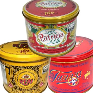 Imagem de KIT 3 Manteigas REAL PATRICIA TURVO Latas 500g Sem conservantes 100 An