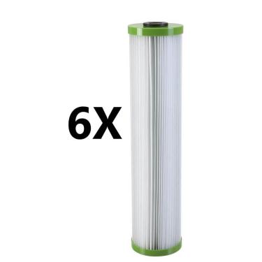 Imagem de Kit 6 Refil Plissado Big 20 X 4,5 Poliester Lavavel Anúncio Com Variação Micragem (grau De Filtração) 50